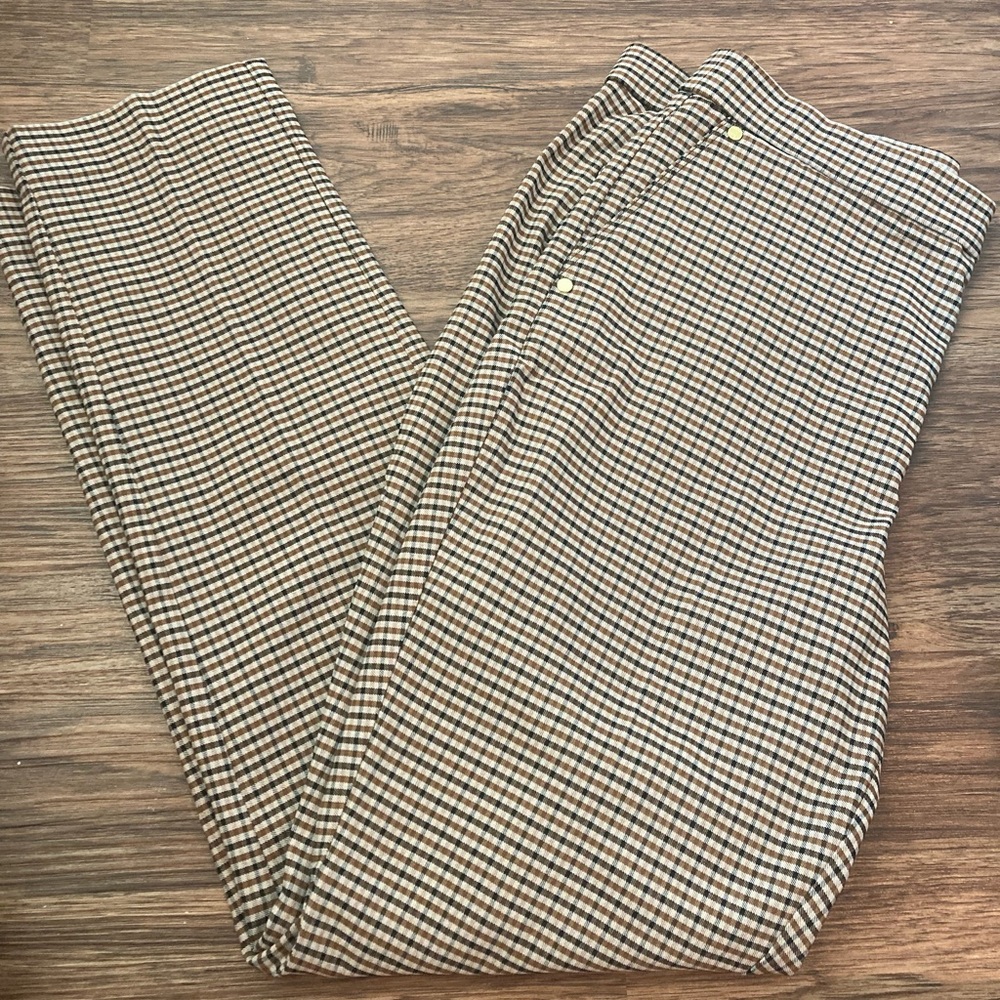Anne Klein Plaid Work Pants